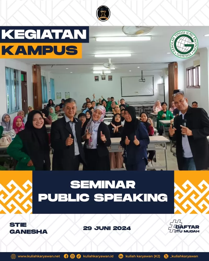 Seminar Public Speaking : "Meningkatkan Kompetensi & Menarik Rezeki"